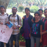 A pose with my team mates on fresher's day
